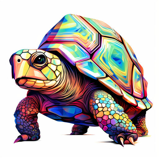 Tortoise illustration in Pastel Colors Art style