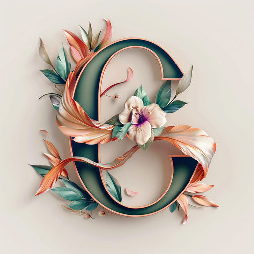 Realistic letter clipart with random background, vintage filter