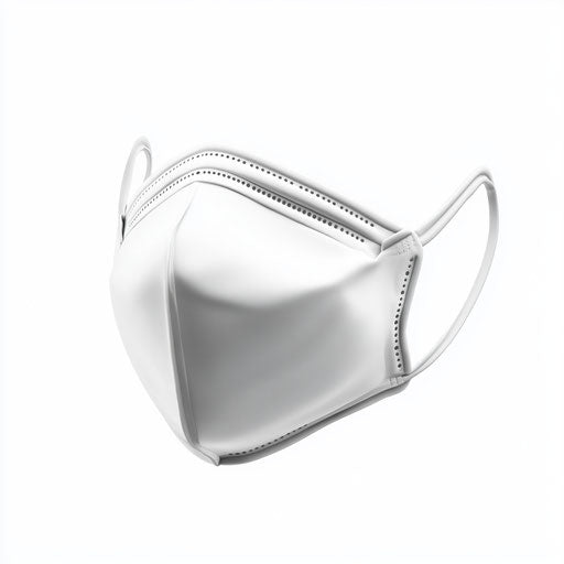 3D Dust Mask with flat white background, isolated clipart