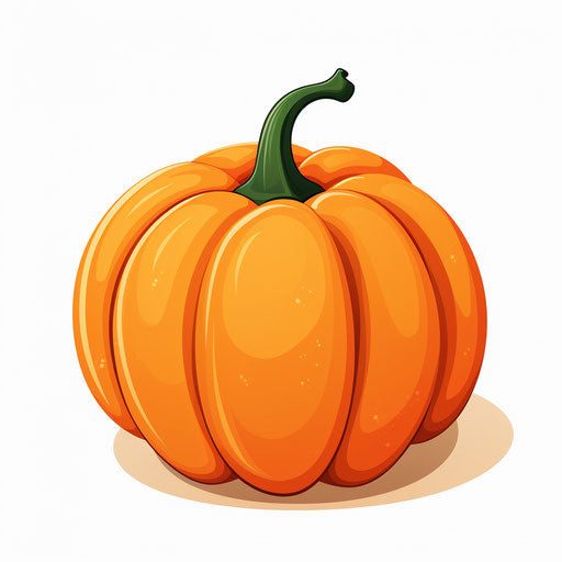 Minimalist style pumpkin clipart on white background