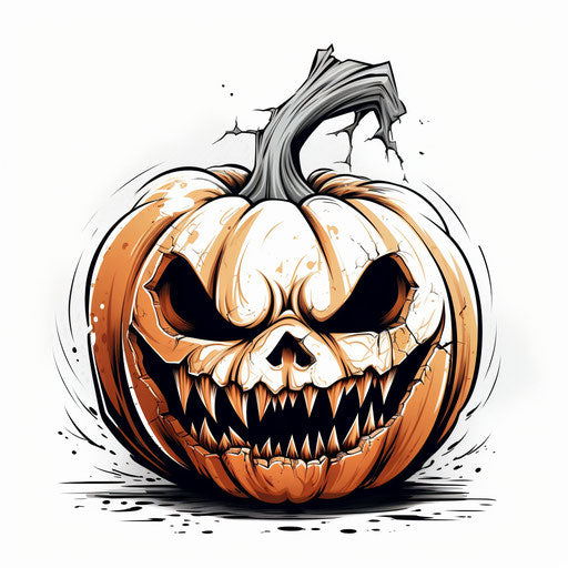 Scary pumpkin devilcore style for Halloween