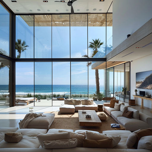 Modern beach house with sea view