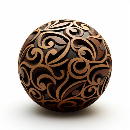 Chiaroscuro Art style clipart of a ball on white background