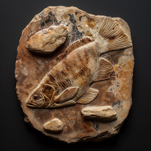 Ancient fossil of a fish telling the story before us