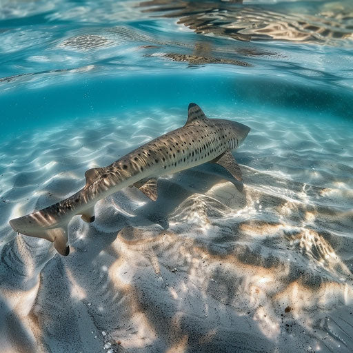 Zebra shark in the open ocean