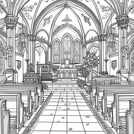 Wedding ceremony in beautiful church