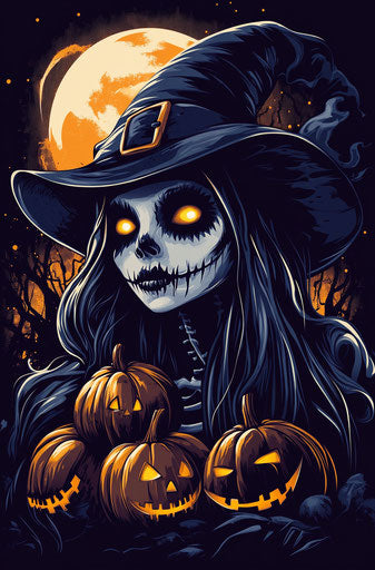 Witch with Crescent Moon