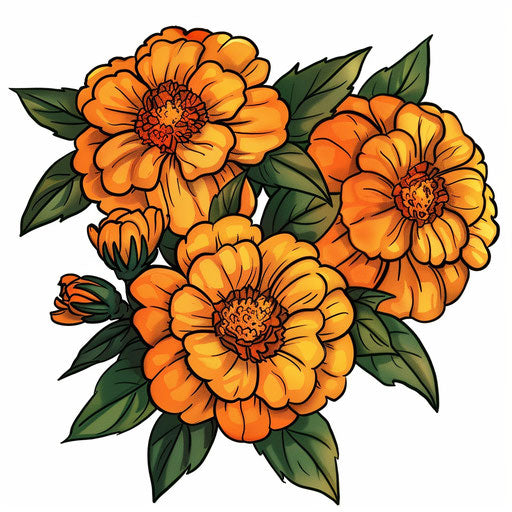Beautiful flat tattoo sketch of October birth flower