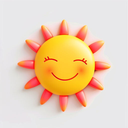 Realistic and happy Monday clipart on flat white background