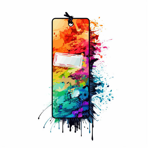 Price tag in artistic style, on white background