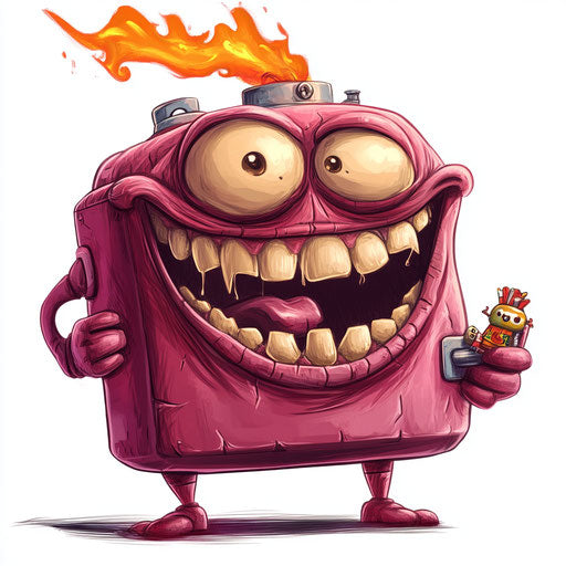 Humorous caricature of a lighter caricature with human characteristics