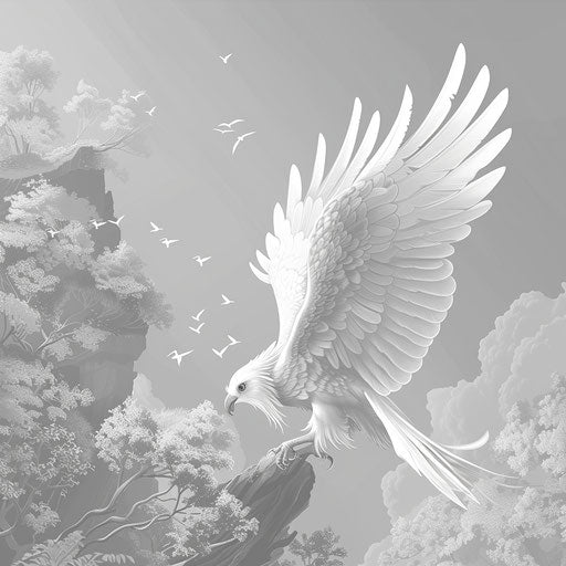 Realistic scenery clipart with detailed wings