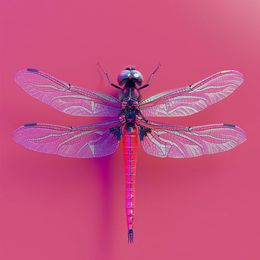 Dragonfly in a bright, colorful setting