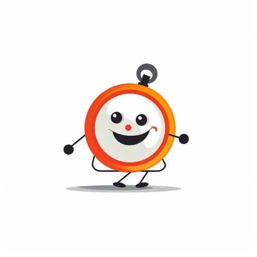 Minimalist yoyo clipart on white background