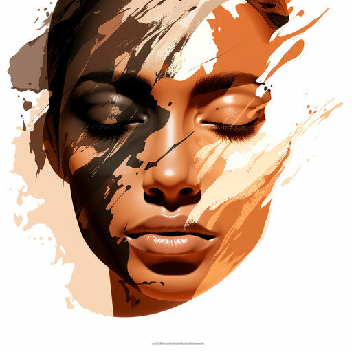 Illustration of Chiaroscuro Art style on white background