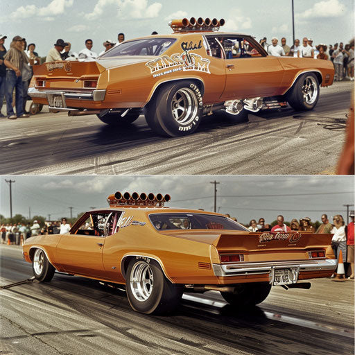 1976 Malibu Classic supercharged at starting line