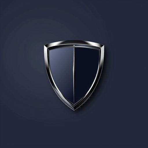 Professional car logo with shield icon and metallic finish