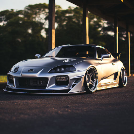 Classic silver Toyota Supra