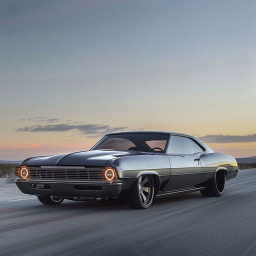 1967 Chevy Bel Air reimagined with bold front grille and sleek profile