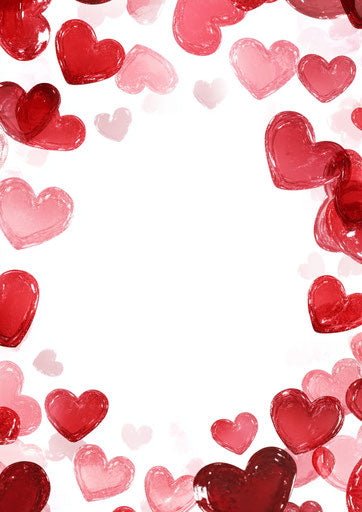 Red and pink hearts Valentine's Day design