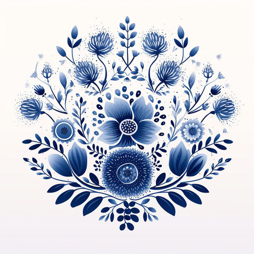Elegant pattern for logo, website or greeting card handdrawn floral design