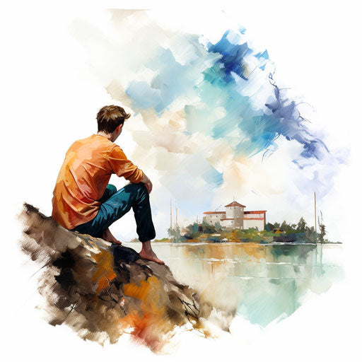 Weekend illustration in the style of oil painting