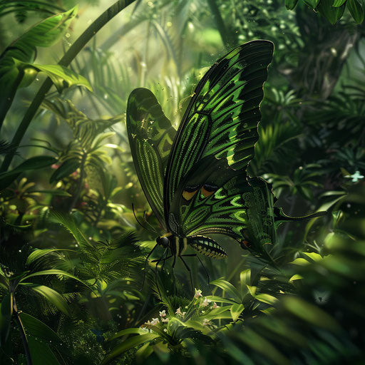 Annelid in a lush and green environment