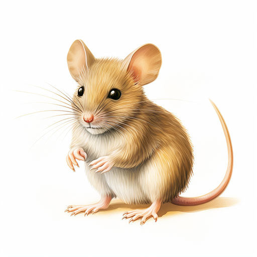 Mouse Clipart in Chiaroscuro Art Style: 4K & SVG