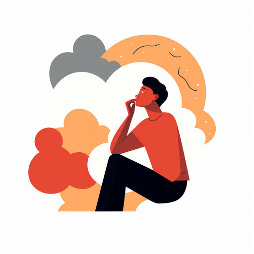 Thinking Clipart in Minimalist Art Style Artwork: High-Res 4K & Vector