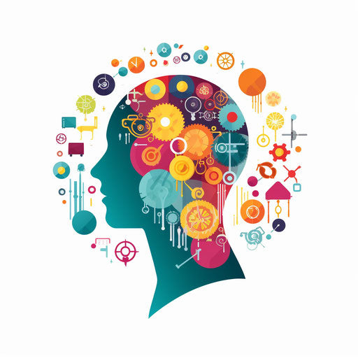 Psychology Clipart in Minimalist Art Style Illustration: 4K Vector