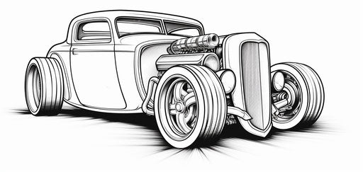 Child's Play & Skill: Car Coloring Pages