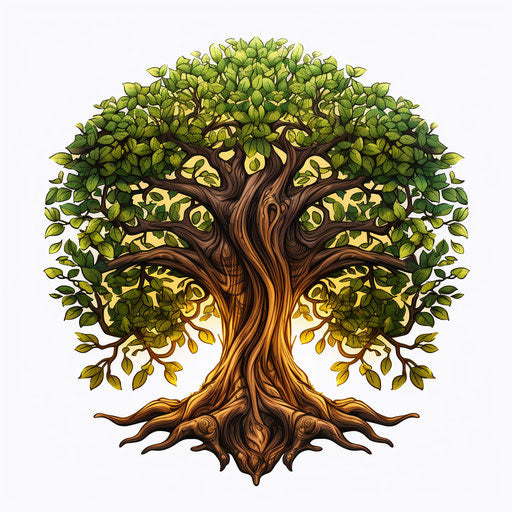 Tree Of Life Clipart in Chiaroscuro Art Style: 4K Vector & SVG