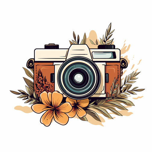 Photography Clipart in Minimalist Art Style: Vector & 4K