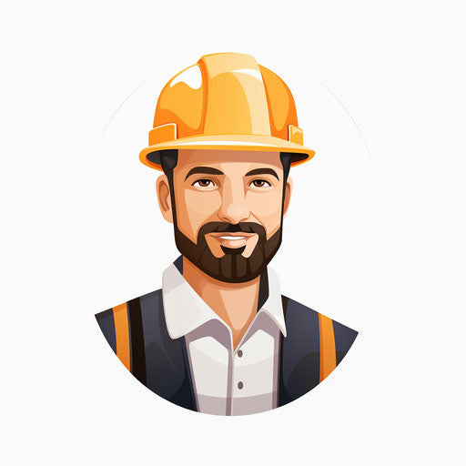 Minimalist Art Style Worker Graphics: High-Res 4K & Vector