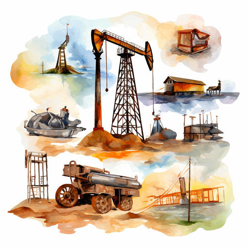 Resources Clipart in Oil Painting Style: 4K & Vector