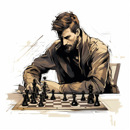 Chiaroscuro Art Style Chess Clipart: 4K Vector Art