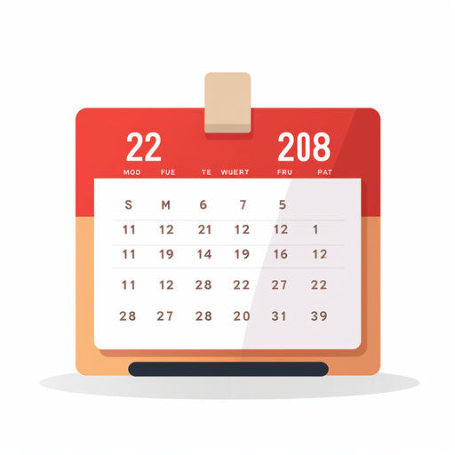 Calendar Clipart in Minimalist Art Style: HD Vector & 4K