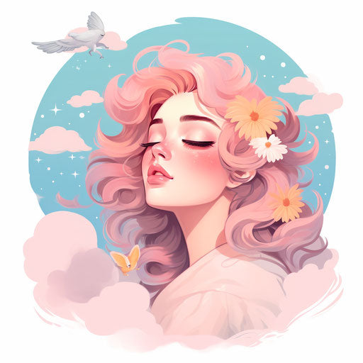 Vector & 4K Quiet Clipart in Pastel Colors Art Style