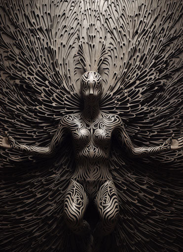 Exquisite Angel Tattoo Outlines