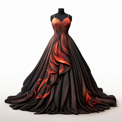 Dress Clipart: 4K & Vector in Chiaroscuro Art Style