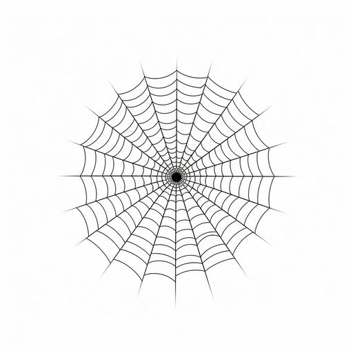 High-Res Spider Web Clipart in Minimalist Art Style Art: 4K & Vector