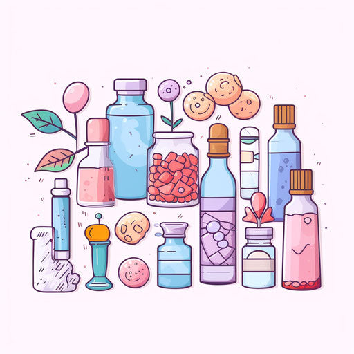 4K Medicine Clipart in Pastel Colors Art Style: Vector & SVG