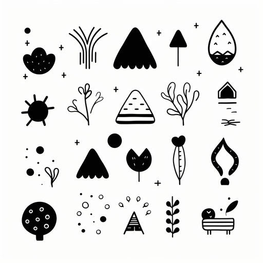 4K Doodle Clipart in Minimalist Art Style: Vector & SVG