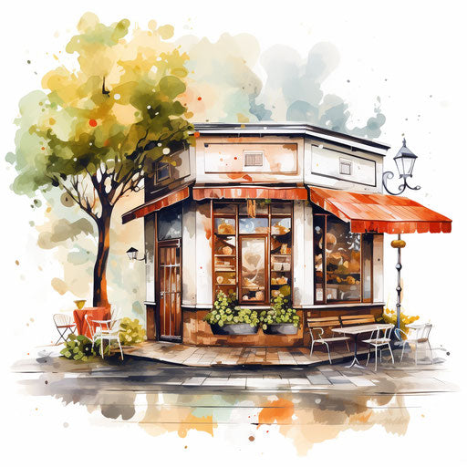 Oil Painting Style Shop Graphics: High-Res 4K & Vector