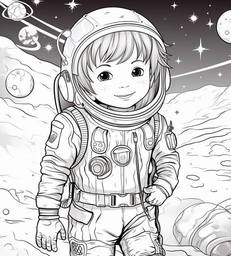 Dexterity & Fun: Space Coloring Pages for Kids