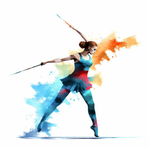 Gymnastics Clipart in Chiaroscuro Art Style: High-Def Vector & 4K