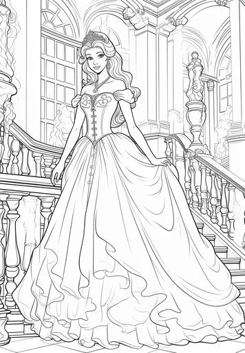 Boost Skills: Princess Coloring Pages for Kids