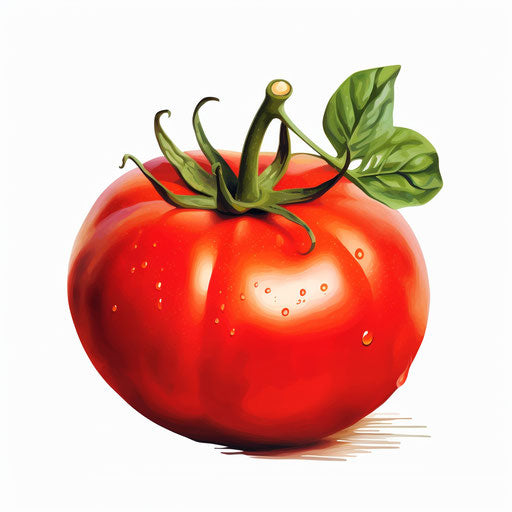 Tomato Clipart in Oil Painting Style: Vector & 4K