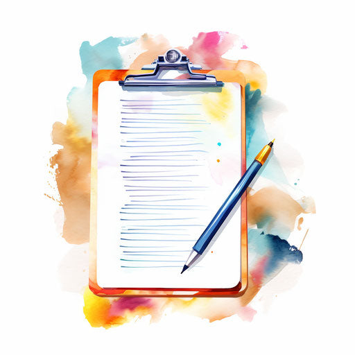 Impressionistic Art Styled Checklist Graphics: 4K Vector Art