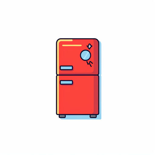 Fridge Clipart in Minimalist Art Style: High-Res Vector & 4K